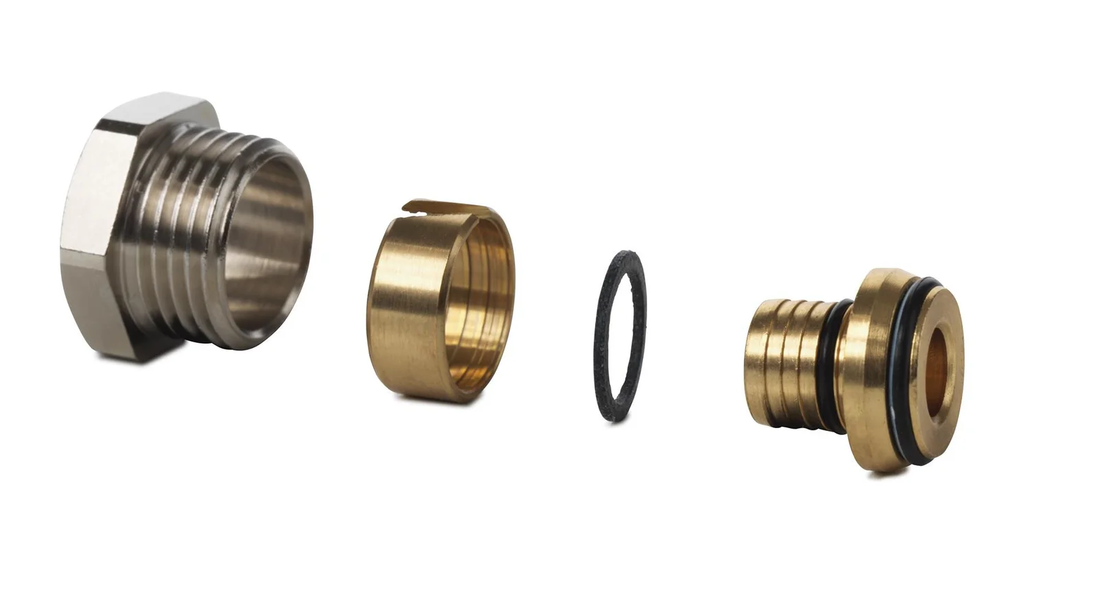 Danfoss Knelkoppeling Danfoss messing 16x2mm 1/2" 013G4176