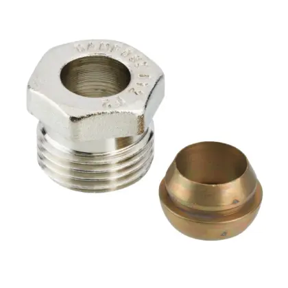 Danfoss Knelkoppeling Danfoss messing 1/2" geschikt voor:  koper 013G4112