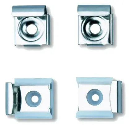 Delabie 577 Delabie spiegelklemmenset (set 4st) - inox - prijs per set
