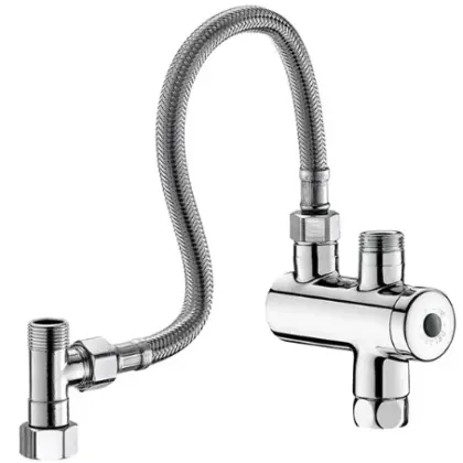 Delabie 732230 Delabie Premix Nano thermostatische kraan 3/8 - chroom - met aansluitset 300 mm