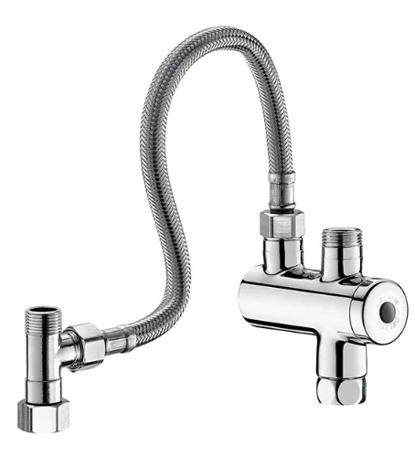 Delabie 732230 Delabie Premix Nano thermostatische kraan 3/8 - chroom - met aansluitset 300 mm