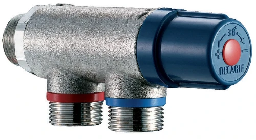 Delabie 733020 Delabie Premix Compact thermostaat 3/4 - debiet 23l/min - ingebouwde terugslagkleppen