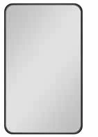Detremmerie Rio spiegel met dikke rand 550 x 1500 x 40 mm - zonder verlichting - zwart 75PRI150B