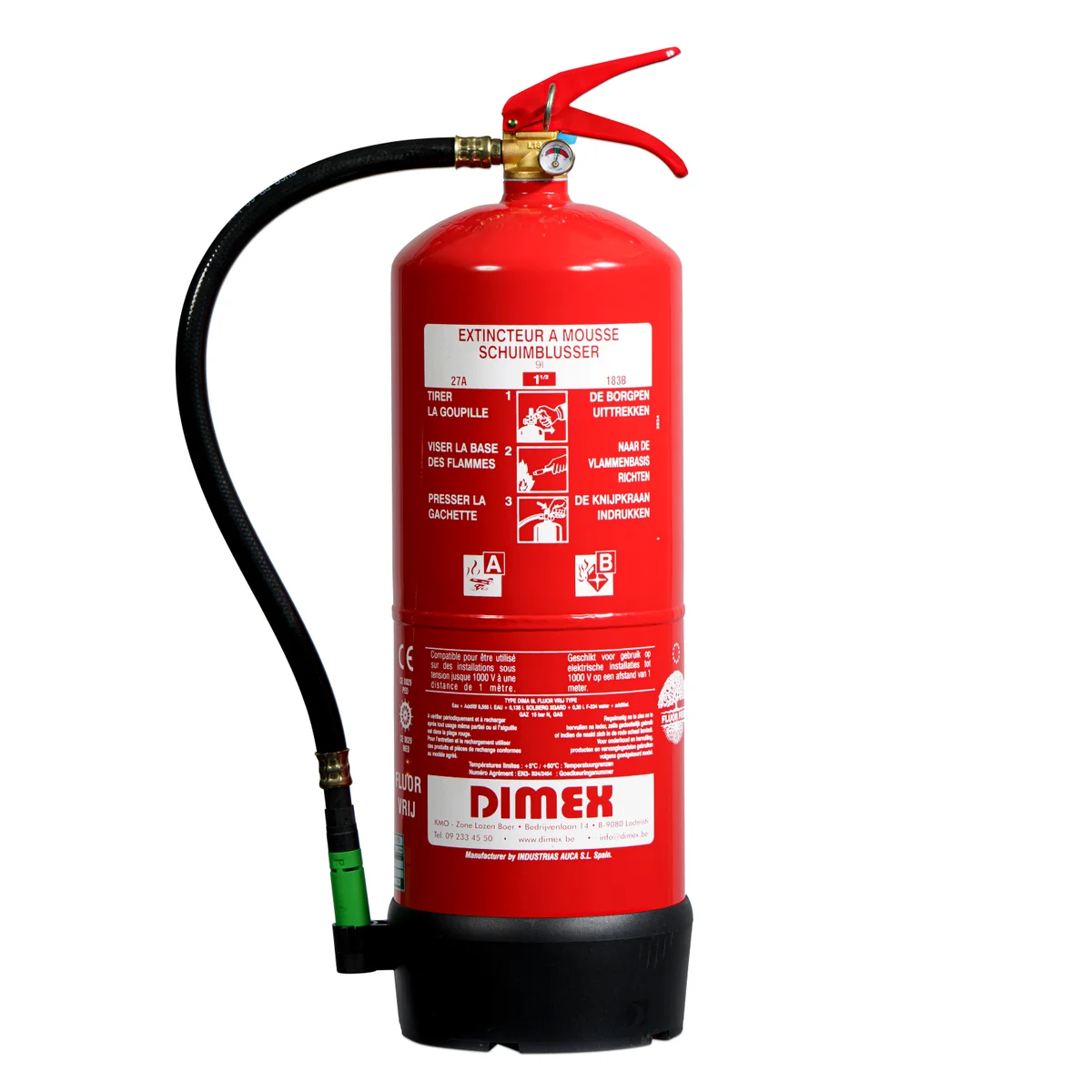 Dimex DIMA 9LFFF FLUOR FREE schuimblusser mano permanente druk Dimex 1309