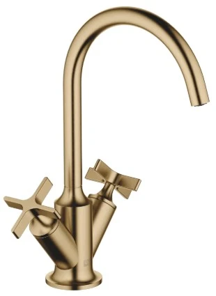 Dornbracht 22513809-39 Dornbracht Vaia wastafelmengkraan met automatische lediging - Brushed Dark Brass