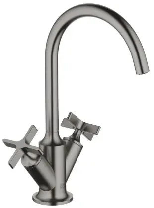 Dornbracht 22513809-99 Dornbracht Vaia wastafelmengkraan met automatische lediging - Brushed Dark Platinum