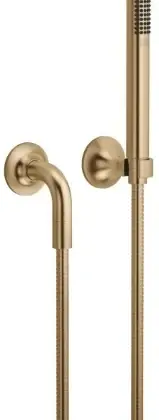 Dornbracht Vaia doucheset met rozetten - Brushed Dark Brass 27808809-39