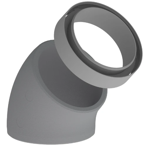 Duco DucoFlex Star geïsoleerde ventiltatiebocht 45° met koppelstuk - 160 mm 0000-4573