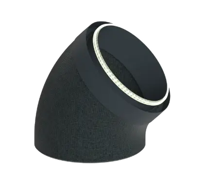 Duco 0000-4907 Duco DucoFlex Star geïsoleerde ventiltatiebocht 45° met koppelstuk 200 mm
