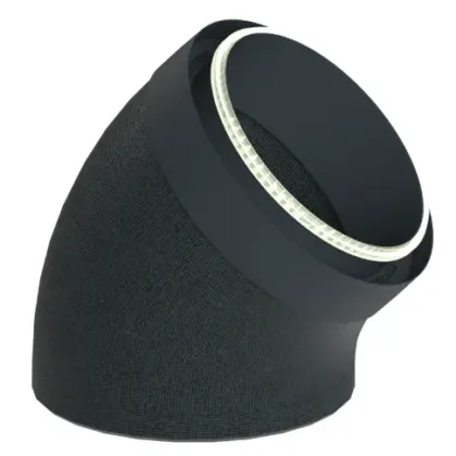 Duco 0000-4911 Duco DucoFlex Star geïsoleerde ventiltatiebocht 45° met koppelstuk 180 mm