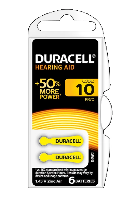 Duracell Batterij cel hoor DA10/PR70 6x duracell 163751346