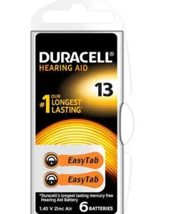 Duracell Batterij cel hoor DA13/PR48 6x duracell 163751379