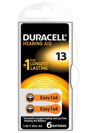 Duracell Batterij cel hoor DA13/PR48 6x duracell 163751379