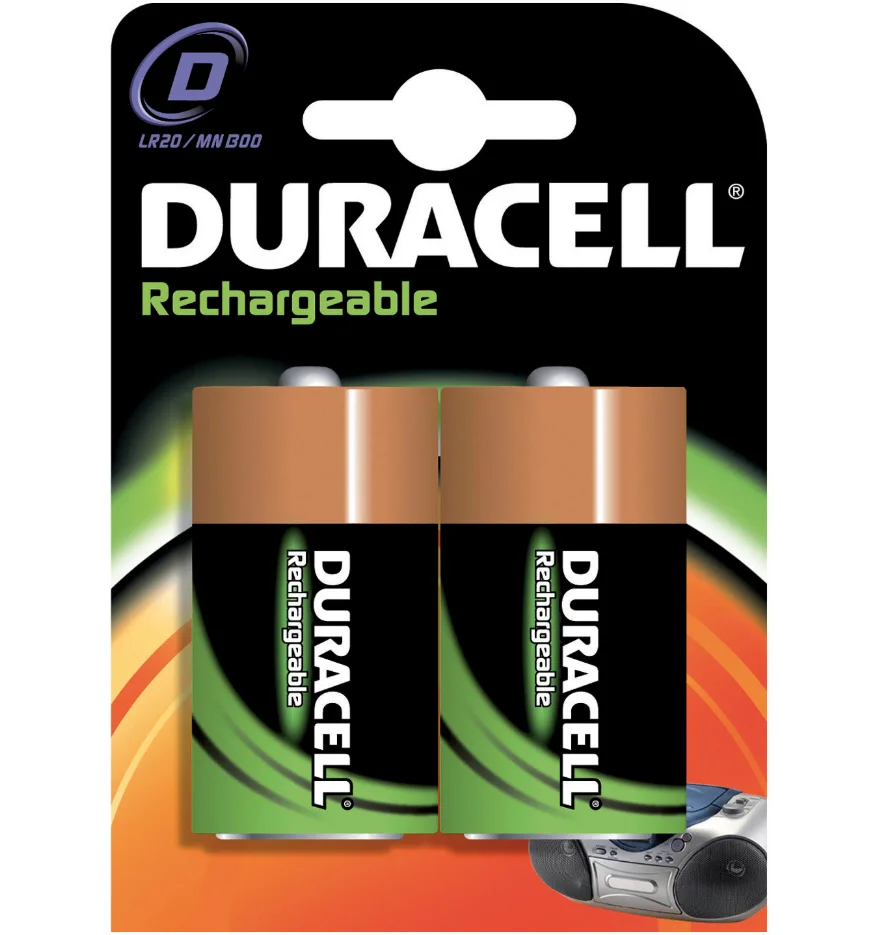 Duracell Batterij ni-mh D 2200mah 2x duracell 163760020