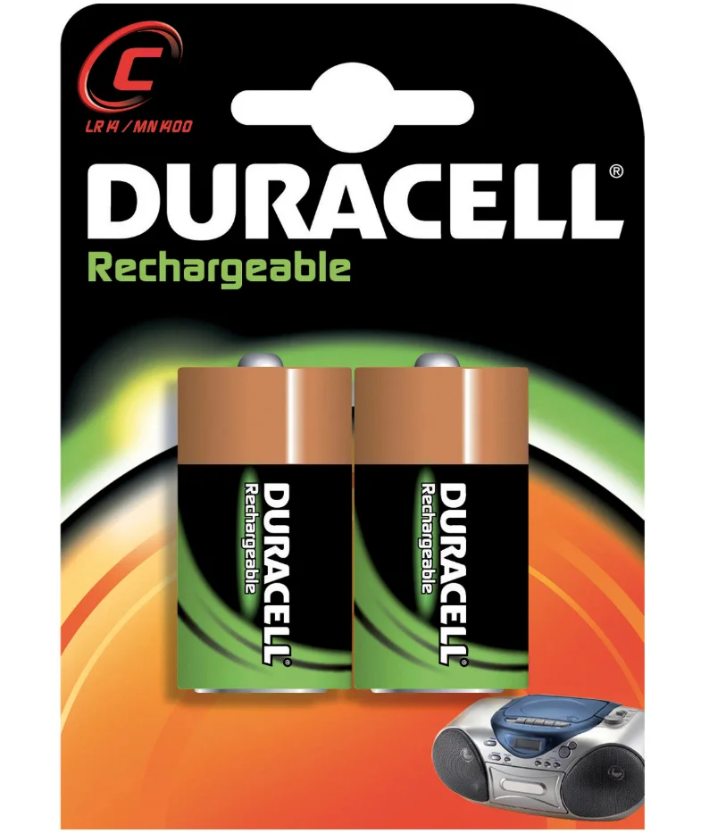 Duracell Batterij ni-mh C 3000mah 2x duracell 163760031
