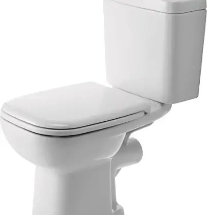 Duravit 0130090001 Duravit D-Code staand toilet PACK (onderpot + spoelbak + zitting) uitgang H - wit - B385xD650 mm