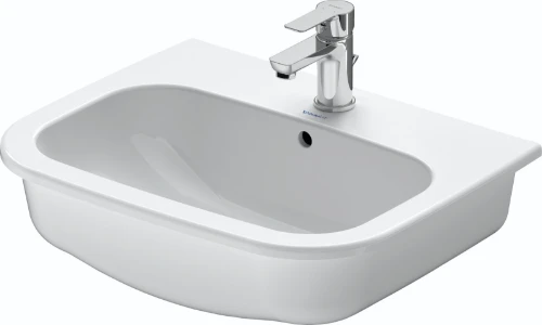 Duravit 0337540000 Duravit D-code inbouwwastafel 545 x 435 mm - wit - met kraangat - met overloop