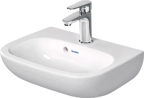 Duravit 07054500002 Duravit D-code handenwasser 450 x 340 mm - wit - met kraangat - met overloop