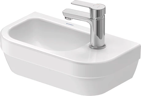 Duravit 07494000412 Duravit D-Code handenwasser 400 x 220 mm - wit - met kraangat rechts - zonder overloop