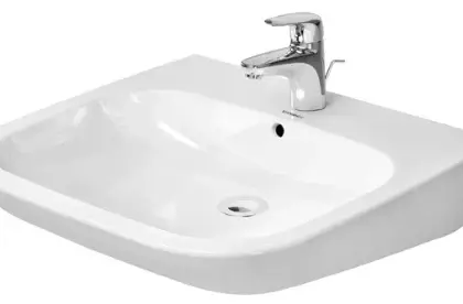 Duravit D-Code Vital wastafel 600 x 555 mm - wit - met kraangat - met overloop 23126000002