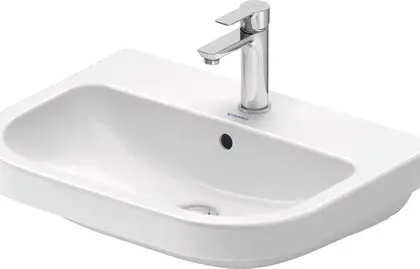 Duravit D-Code wastafel 600 x 460 x 165 mm - wit - met kraangat - met overloop 23986000002