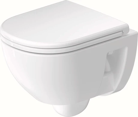 Duravit 25150900002 Duravit D-Code compact wandtoilet Rimless zonder spoelrand 480 x 370 mm - wit
