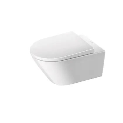 Duravit 45770900A1 Duravit D-Neo hangtoilet Rimless PACK (hangtoilet + zitting met softclose) zonder spoelrand - wit - B360xD540 mm - verborgen bevestiging