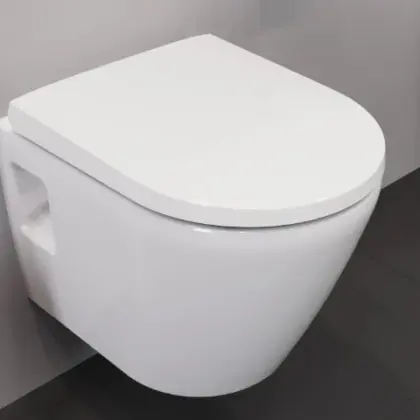 Duravit 45870900A1 Duravit D-Neo compact hangtoilet Rimless PACK (hangtoilet + zitting met softclose) zonder spoelrand - wit - B360xD480 mm