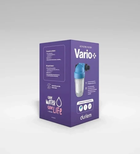 Durlem Vario waterfilter 4/4 x 3/4 - met reinigbaar patroon 50 micron 7300KITA