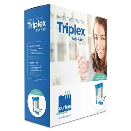 Durlem 73042 Durlem Triplex Pro trio waterfilter FF 3/4 x 3/4 - 50 & 25 micron + actieve kool
