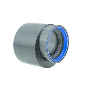 Dyka PP manchetverloopmof 75x40mm MF excentrisch zwart BENOR-keur afvoer/sanitair Dyka Solydo 20056378