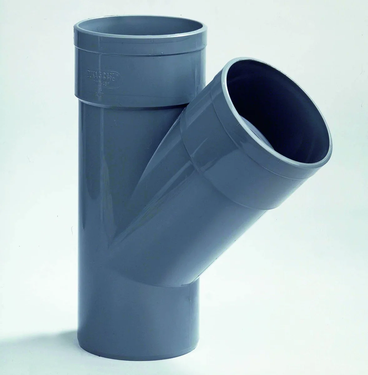 Dyka PVC lijm-T-stuk 45° 40mm FFM grijs BENOR-keur afvoer/sanitair 20022181