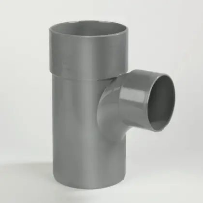 Dyka PVC lijm-T-stuk 87.5° 40mm FFM grijs BENOR-keur afvoer/sanitair 20022182