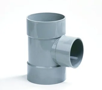 Dyka PVC lijm-T-stuk 87.5° 80mm FFF grijs BENOR-keur afvoer/sanitair 20023672