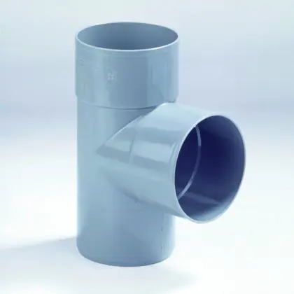 Dyka PVC lijm-T-stuk 90° 100mm FFM grijs regenwater (HWA) 20021734