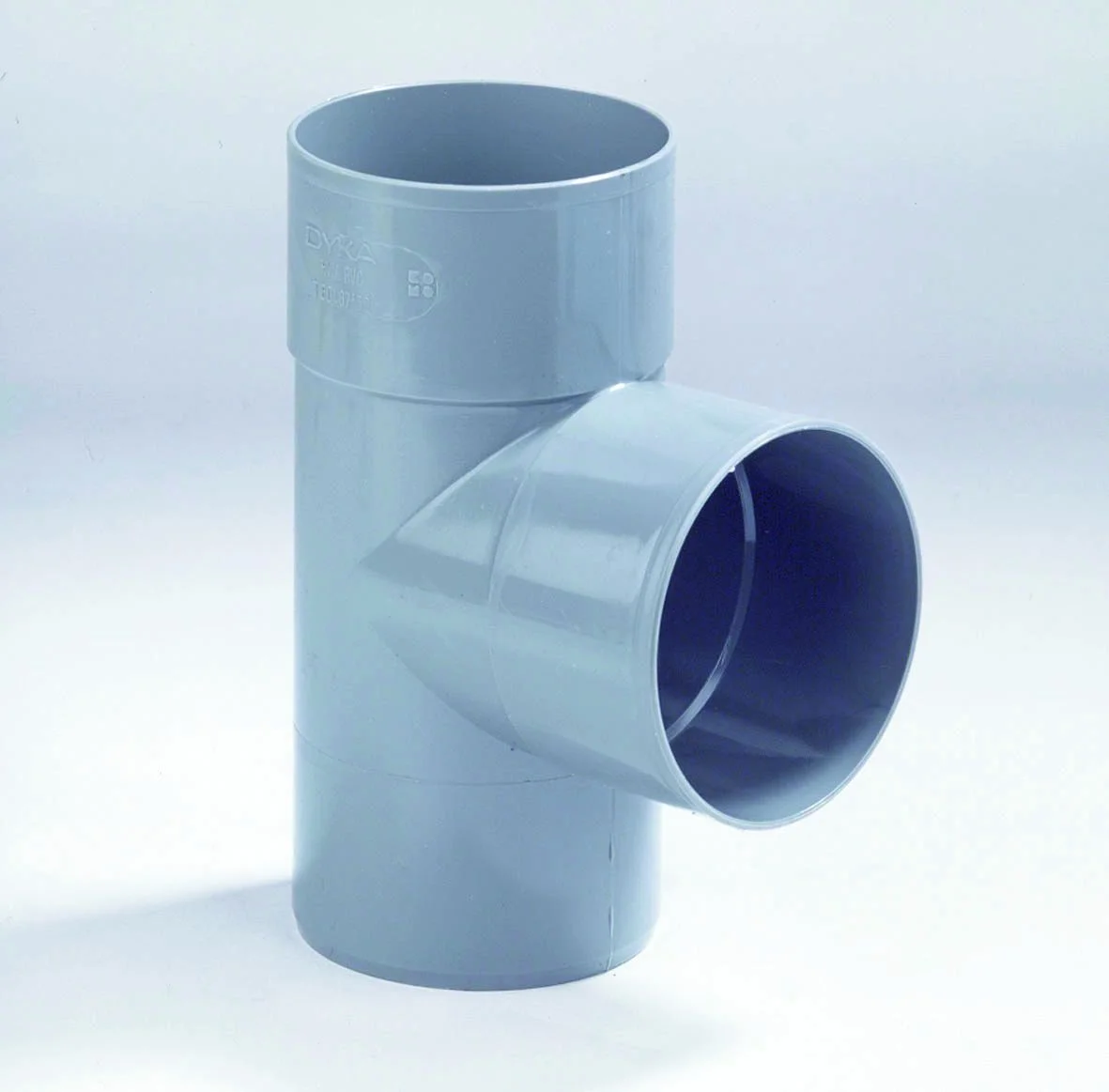 Dyka PVC lijm-T-stuk 90° 100mm FFM grijs regenwater (HWA) 20021734