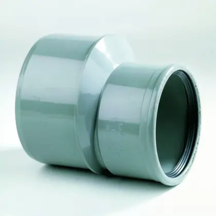 Dyka Polyvinylchlorid (PVC) manchetverloopmof 160x125mm MF excentrisch SN4 (SDR41) grijs riolering Dyka 20023011