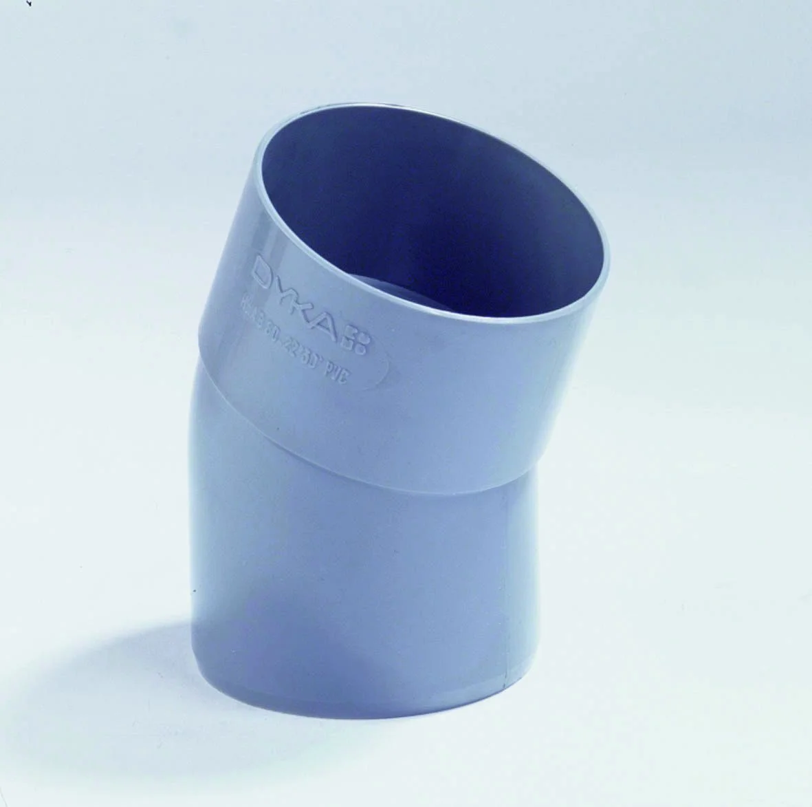 Dyka PVC lijmbocht 22.5° 80mm MF grijs regenwater (HWA) 20021678