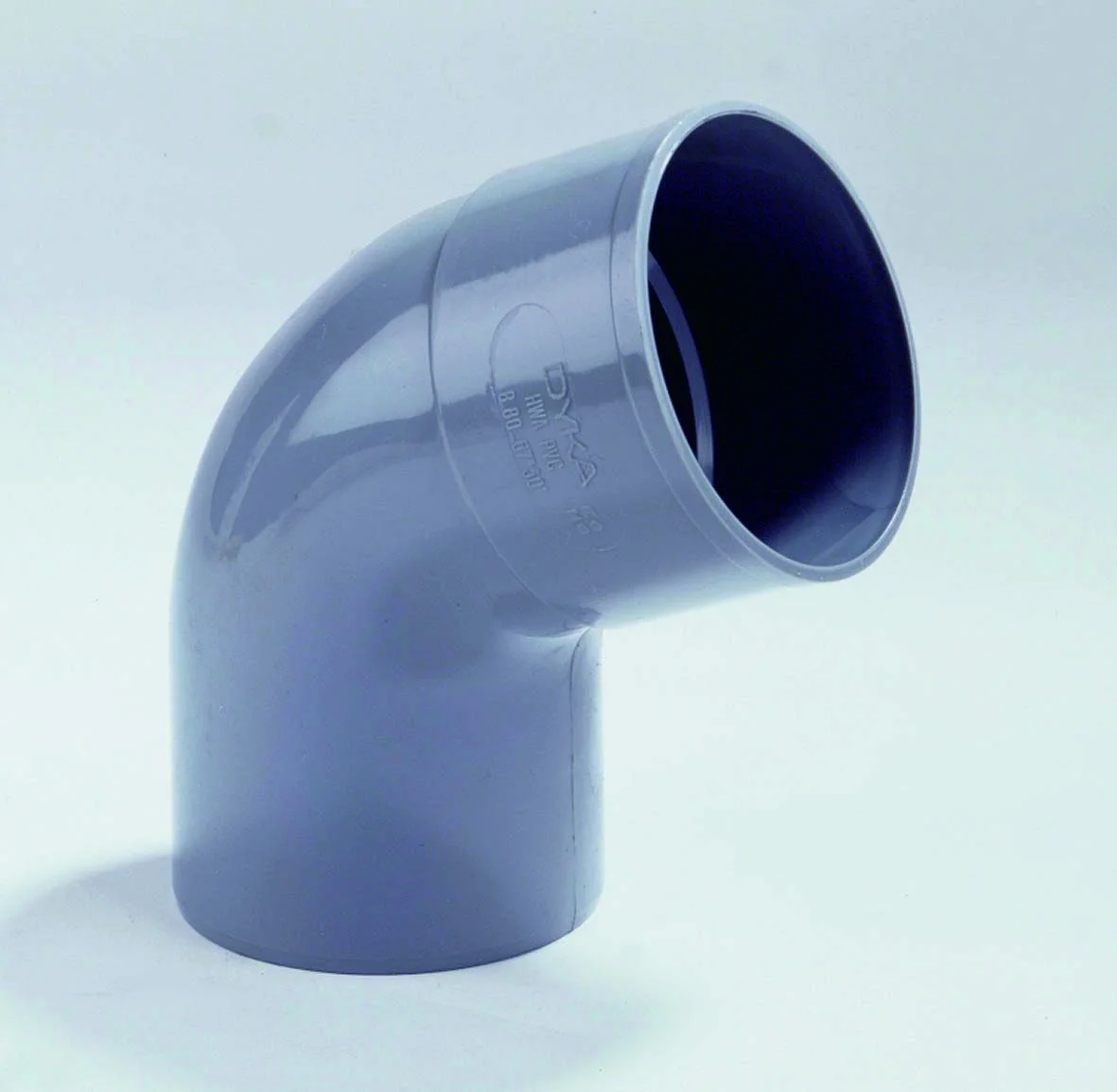 Dyka PVC lijmbocht 67° 100mm MF grijs regenwater (HWA) 20021695