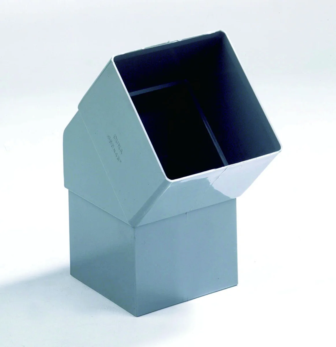 Dyka PVC lijmbocht 45° 80mm MF grijs regenwater (HWA) 20021701