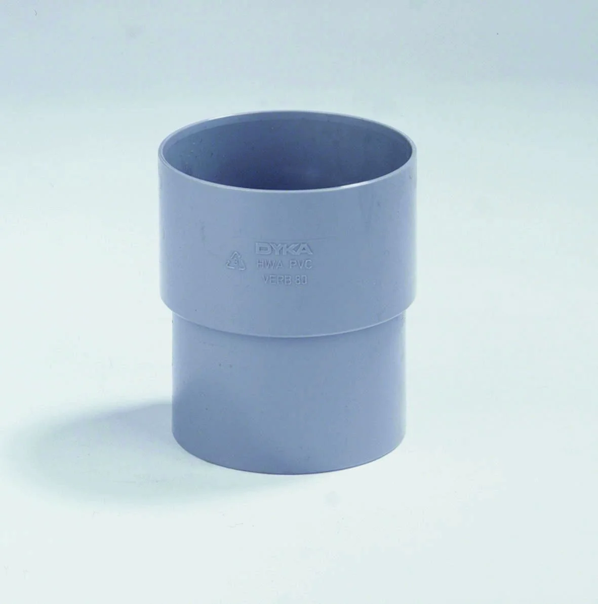 Dyka PVC lijmmof 80mm MF grijs regenwater (HWA) 20021773