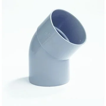 Dyka PVC lijmbocht 45° 160mm MF grijs BENOR-keur afvoer/sanitair 20022149