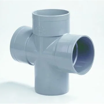 Dyka PVC dubbel lijm-T-stuk 90° 110mm FFFM grijs BENOR-keur afvoer/sanitair 20022470