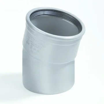 Dyka Polyvinylchlorid (PVC) manchetbocht 15° 110mm MF SN4/SN8 (SDR41/SDR34) grijs BENOR-keur riolering Dyka 20022867