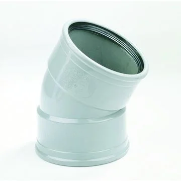 Dyka Polyvinylchlorid (PVC) manchetbocht 30° 110mm FF SN4/SN8 (SDR41/SDR34) grijs BENOR-keur riolering Dyka 20022913