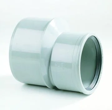 Dyka Polyvinylchlorid (PVC) manchetverloopmof 200x160mm MF excentrisch SN4 (SDR41) grijs riolering Dyka 20023013