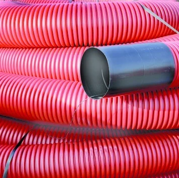 Dyka Mantelbuis Dyka polypropyleen (PP) 40mm rood rol 25m 20023291