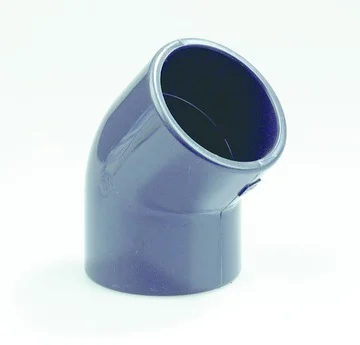 Dyka PVC lijmbocht 45° 40mm FF PN16 grijs riolering 20023721