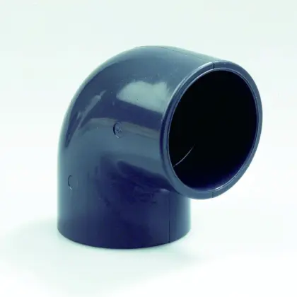 Dyka PVC lijmbocht 90° 32mm FF PN16 grijs riolering 20023735
