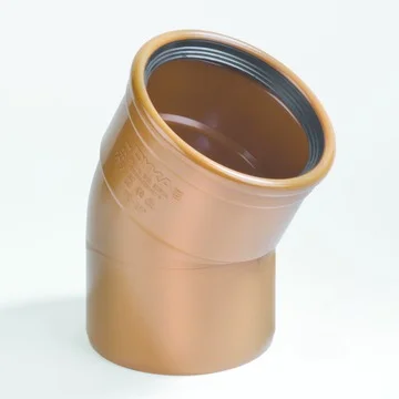Dyka Polyvinylchlorid (PVC) manchetbocht 30° 110mm MF SN8 (SDR34) roodbruin BENOR-keur riolering Dyka 20024209